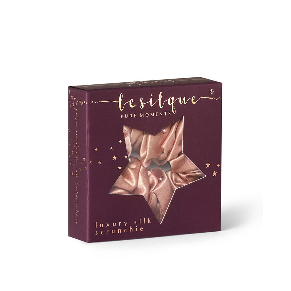 Gumka do włosów z jedwabiu z kryształkami ROSE GOLD | LE SILQUE