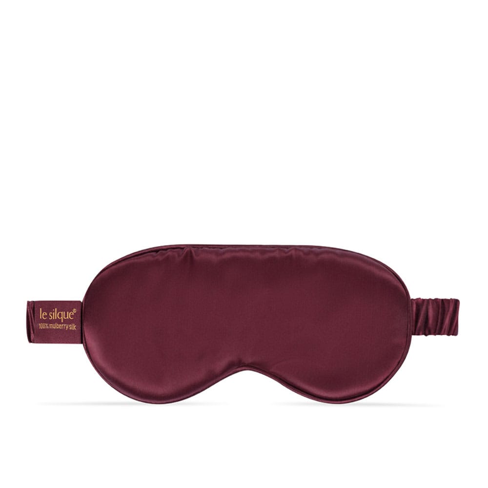Jedwabna opaska na oczy do spania – BURGUNDY | LE SILQUE