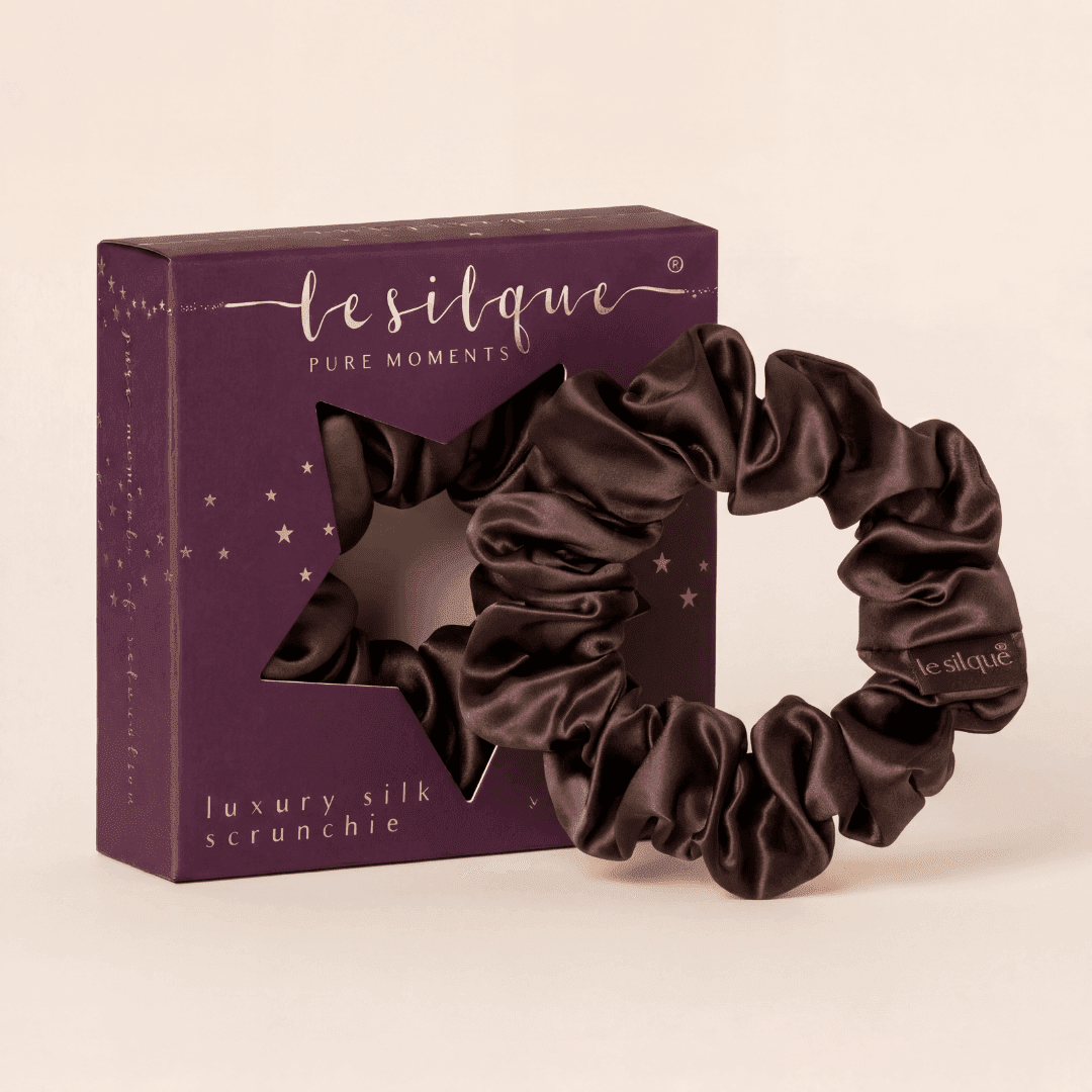 Gumka do włosów z jedwabiu COFFEE | LE SILQUE