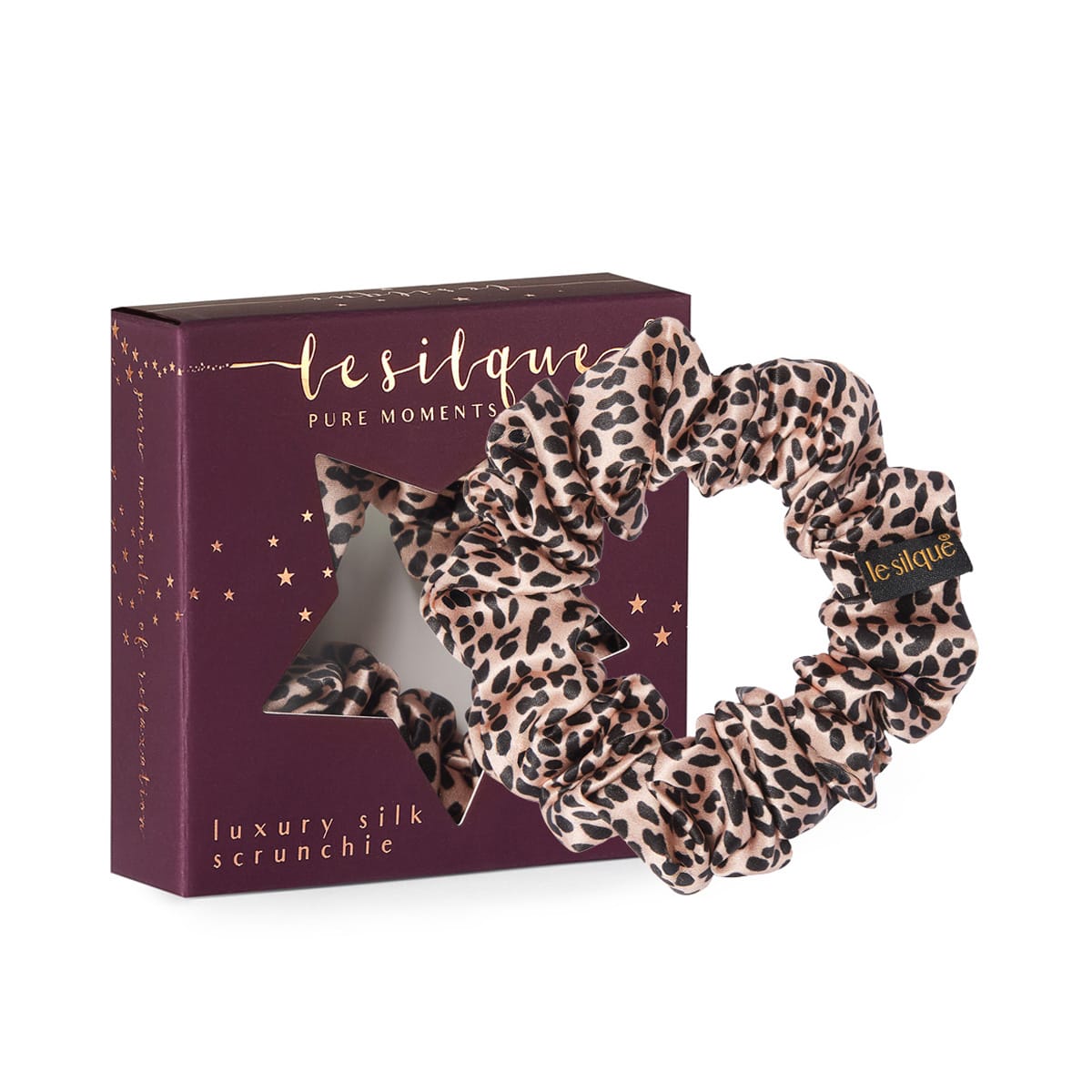 Jedwabna gumka do włosów scrunchie w panterkę , marka Le Silque