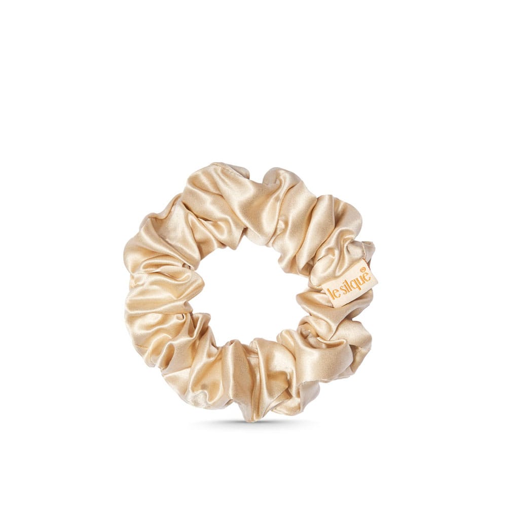 Gumka do włosów z jedwabiu YELLOW BEIGE | LE SILQUE