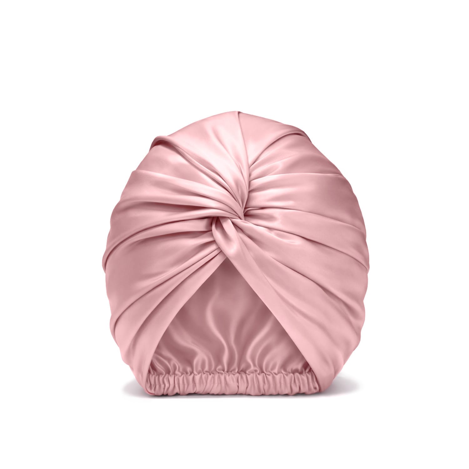 Jedwabny turban na włosy w kolorze pudrowego różu 22 momme – Le Silque