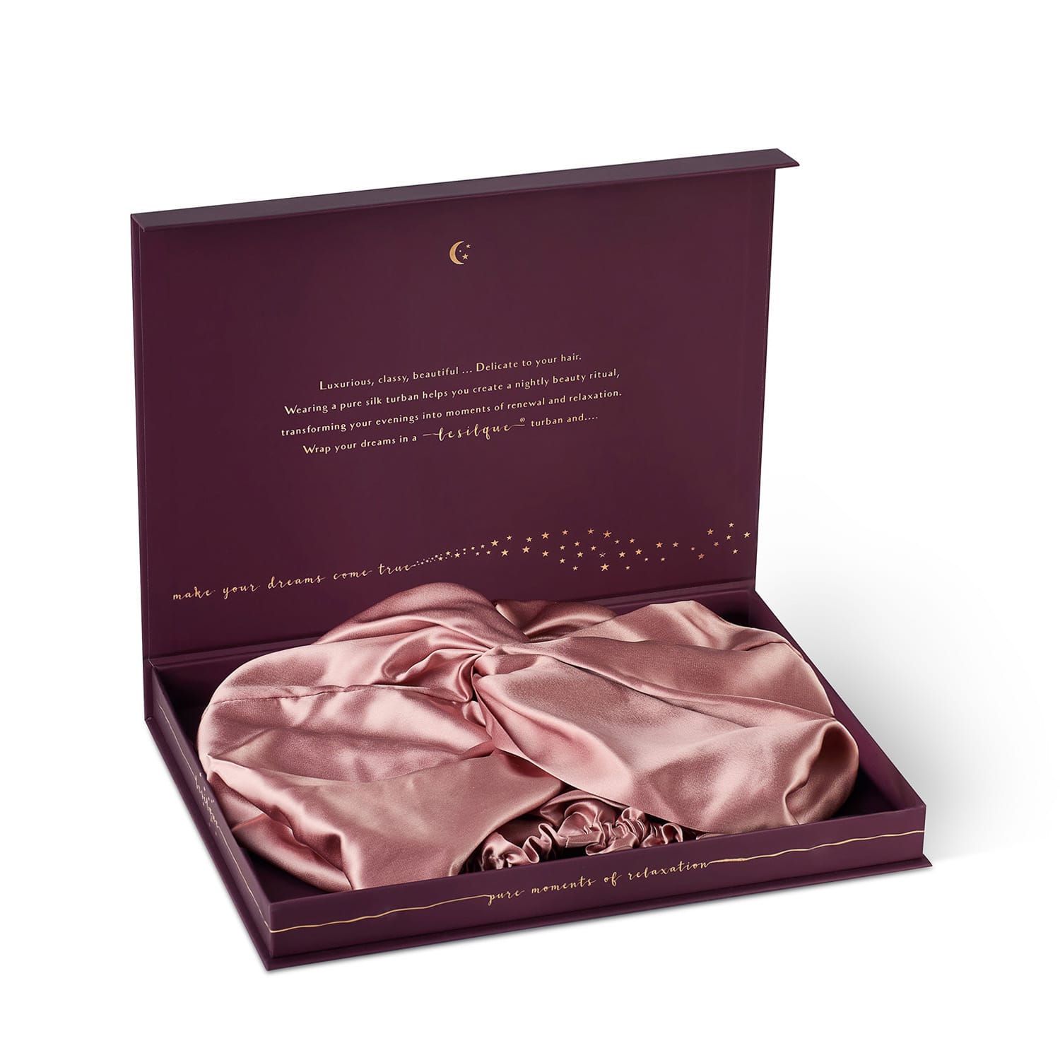 Jedwabny turban na włosy SUGAR PINK – 100% jedwab morwowy 22 momme | LE SILQUE