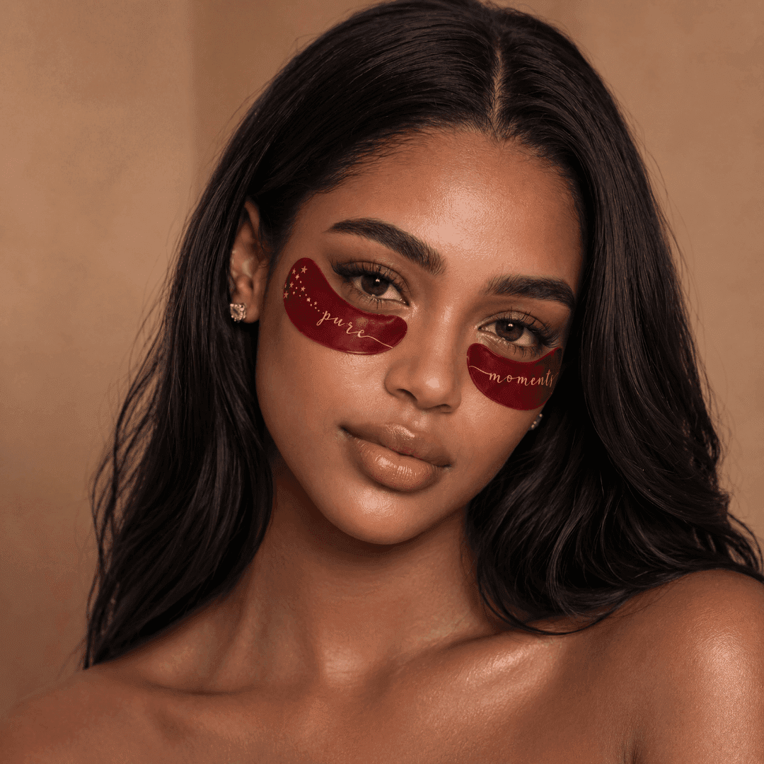 Zestaw beauty BURGUNDY – kosmetyczka, gumka i płatki pod oczy | LE SILQUE