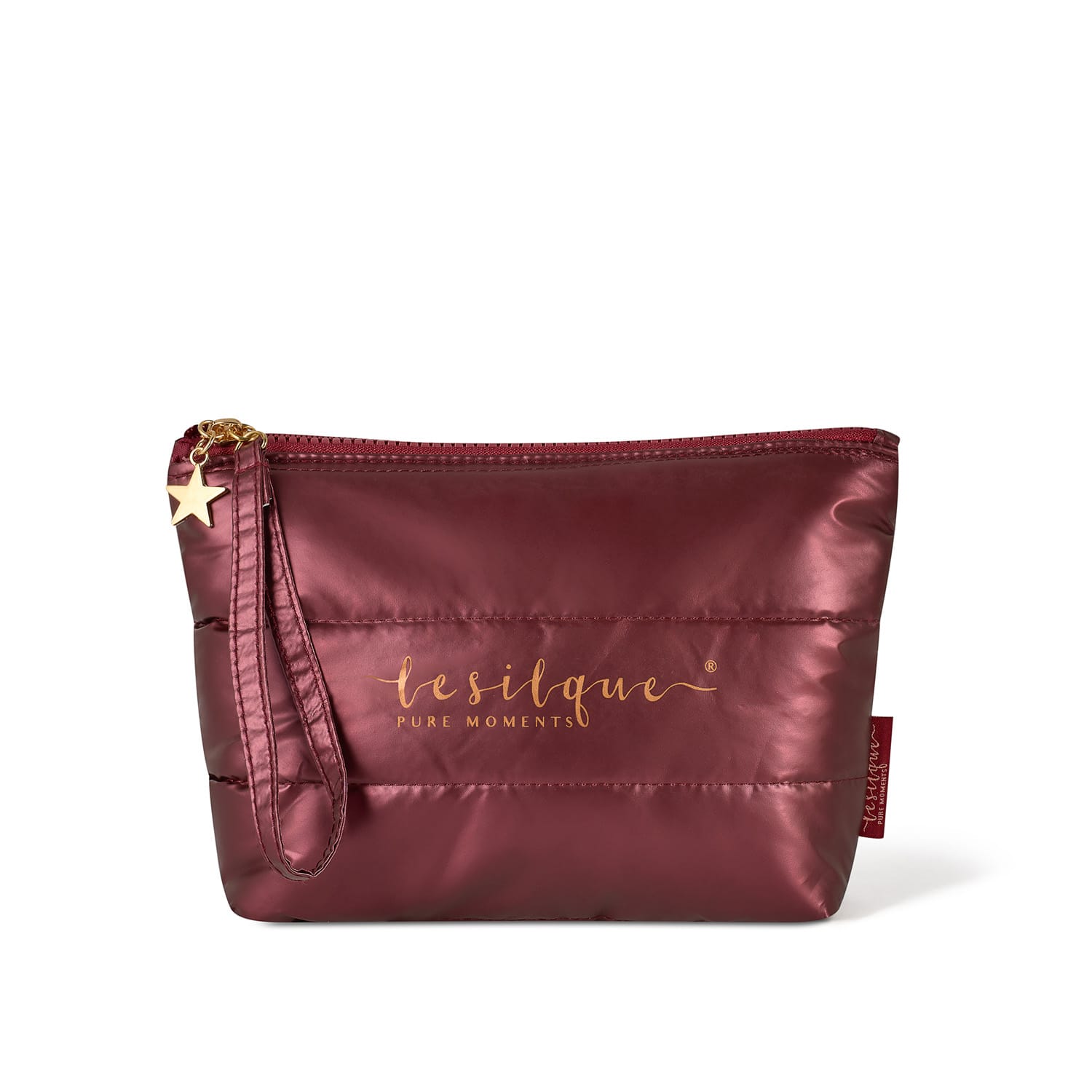 Zestaw beauty BURGUNDY – kosmetyczka, gumka i płatki pod oczy | LE SILQUE