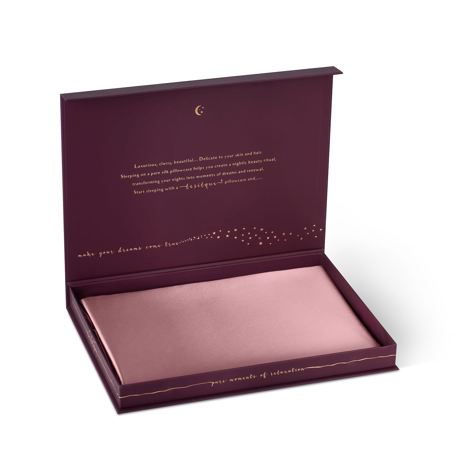 Jedwabna poszewka na poduszkę 50×50 SUGAR PINK – 100% jedwab | LE SILQUE