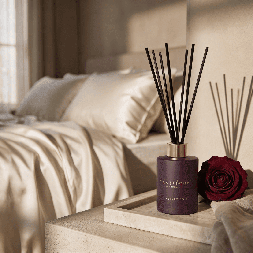 Dyfuzor zapachowy z patyczkami VELVET ROSE 120 ml | LE SILQUE