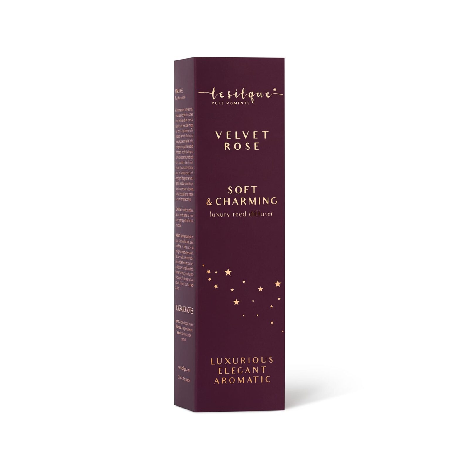 Dyfuzor zapachowy z patyczkami VELVET ROSE 120 ml | LE SILQUE